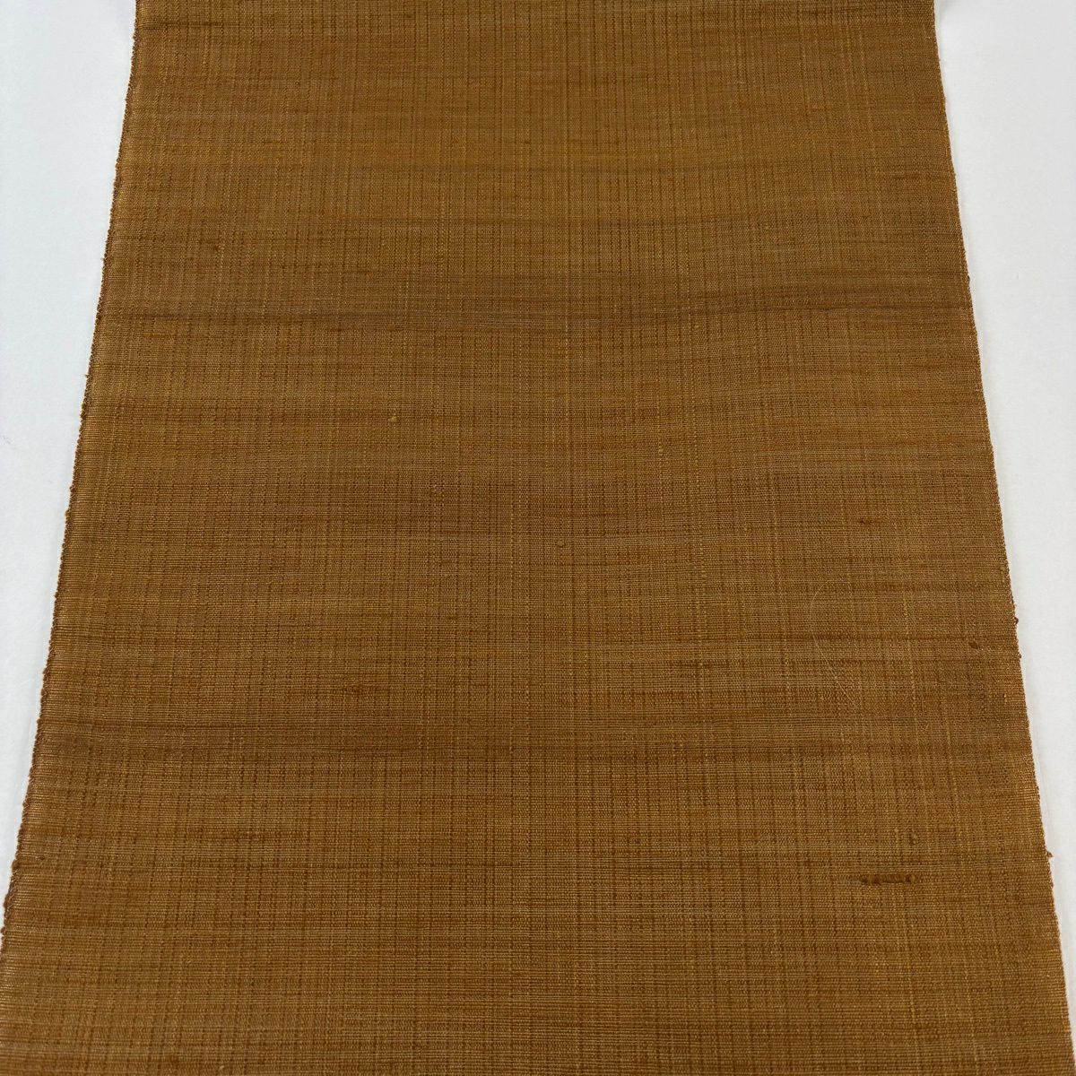 【美品】 袋帶 名品級 渡文 落款あり 幾何學圖案 金銀彩 金金箔 茶 お太鼓圖案 純蠶絲