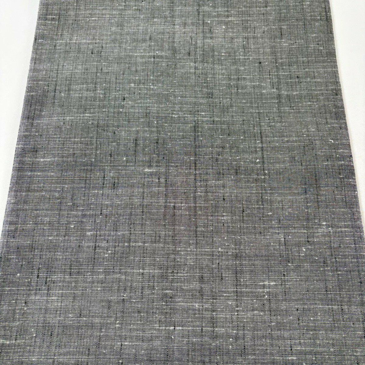 【美品】 袋帶 名品級 大島紬織美術館 幾何學 金金箔 灰 深藍 六通 純蠶絲