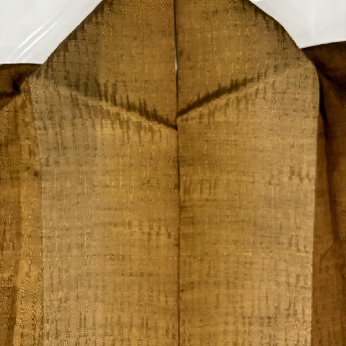 【美品】 小紋 身長173.5cm 袖長71cm L 雙層 大和 地紋 漸層 茶 純蠶絲 名品級