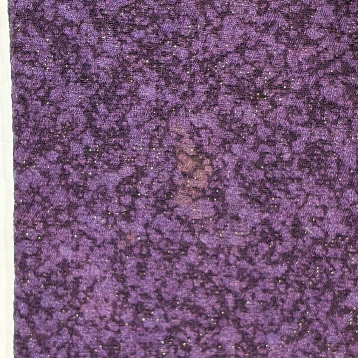 訪問服 身長159.5cm 袖長65.5cm M 雙層 落款あり 辻花染 金銀彩 紫 純蠶絲 名品級