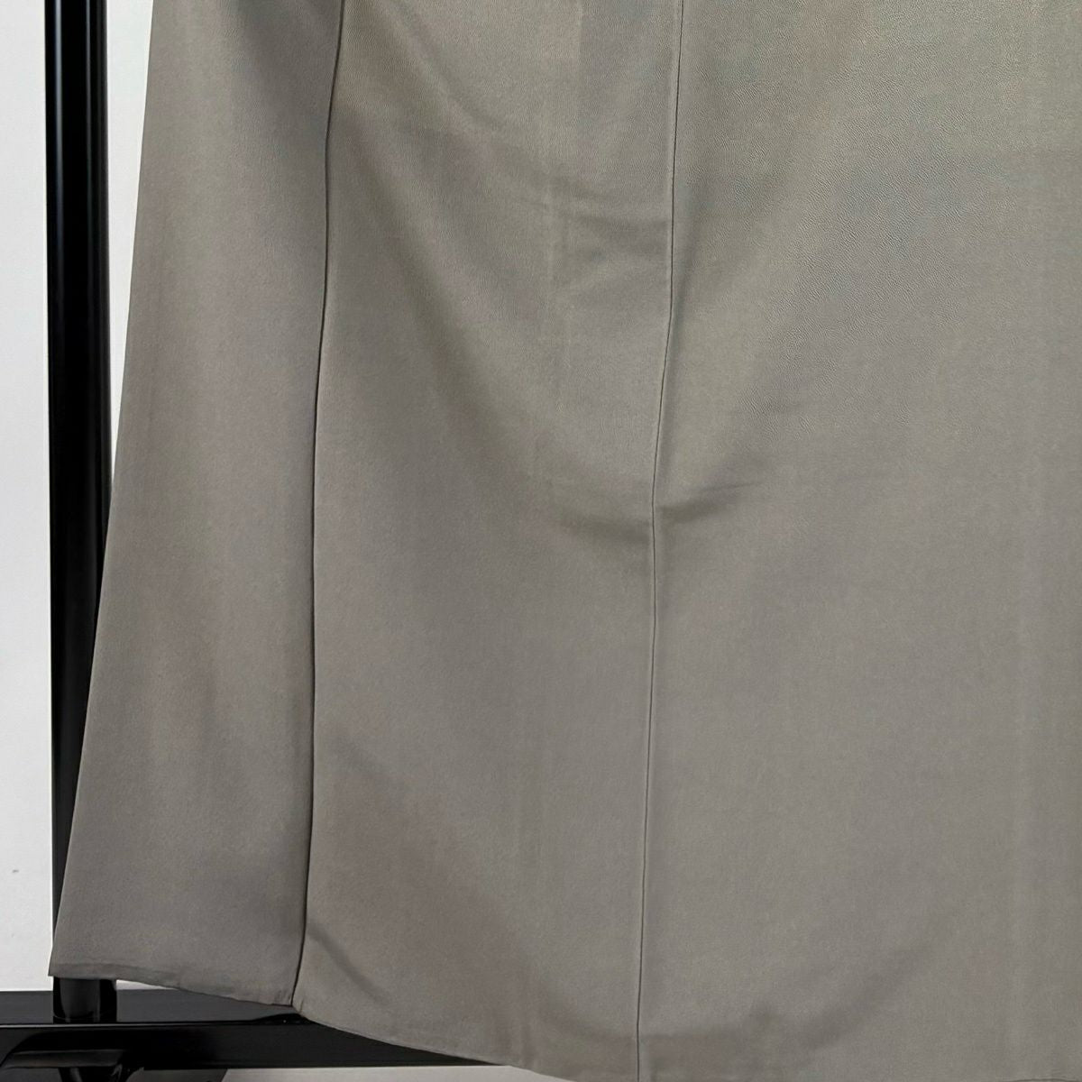江戶小紋 身長160.5cm 袖長67.5cm L 雙層 落款あり 鮫 灰綠 純蠶絲 名品級