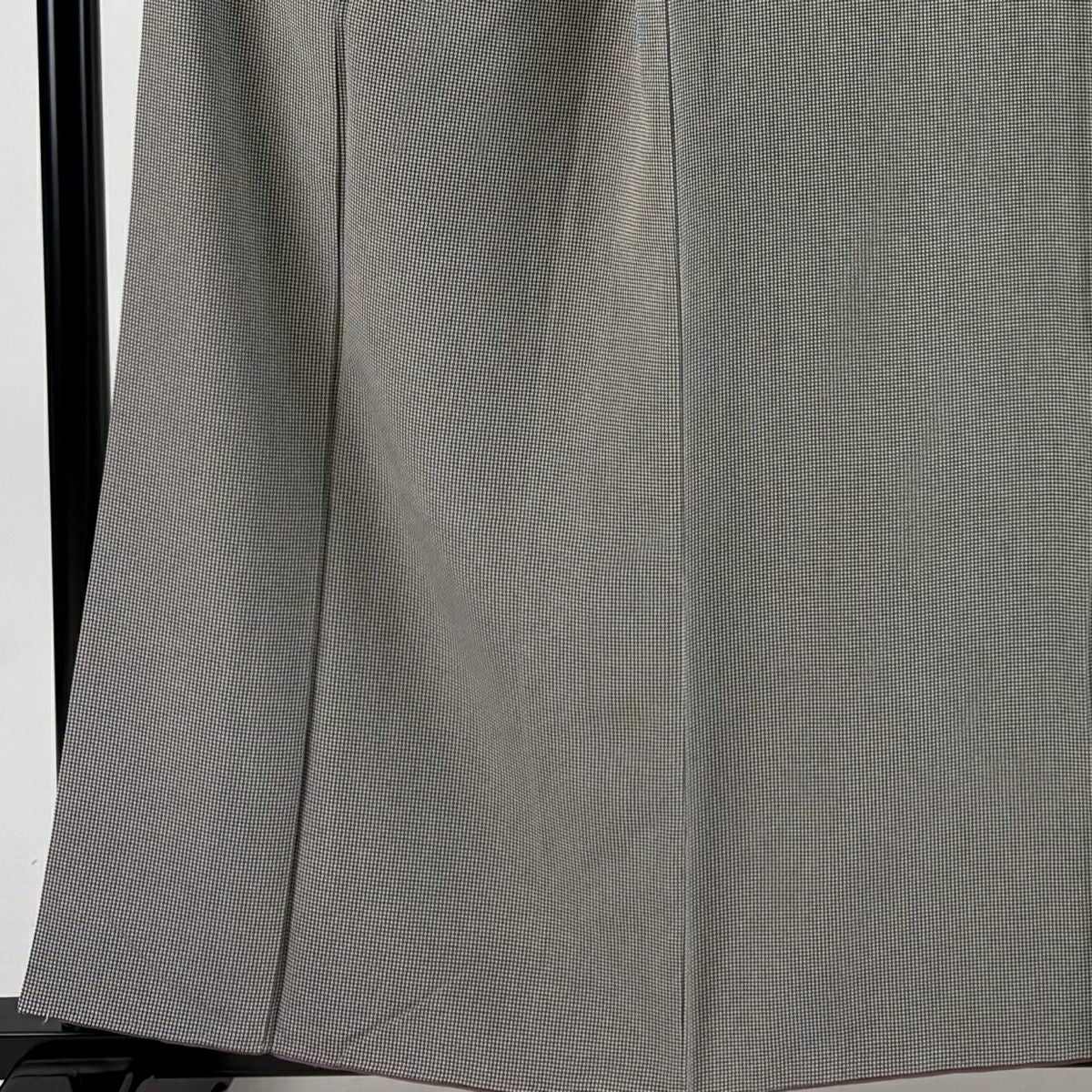【美品】 小紋 身長158.5cm 袖長64cm M 雙層 格子 灰 純蠶絲 名品級