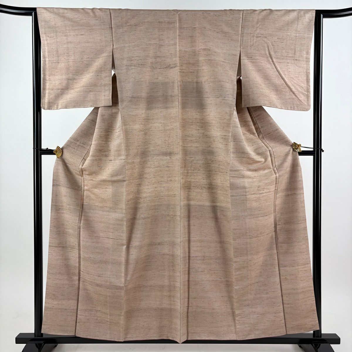 【美品】 紬織 身長158cm 袖長63.5cm S 雙層 野蠶絲 證書附帶 薄小豆 純蠶絲 逸品級