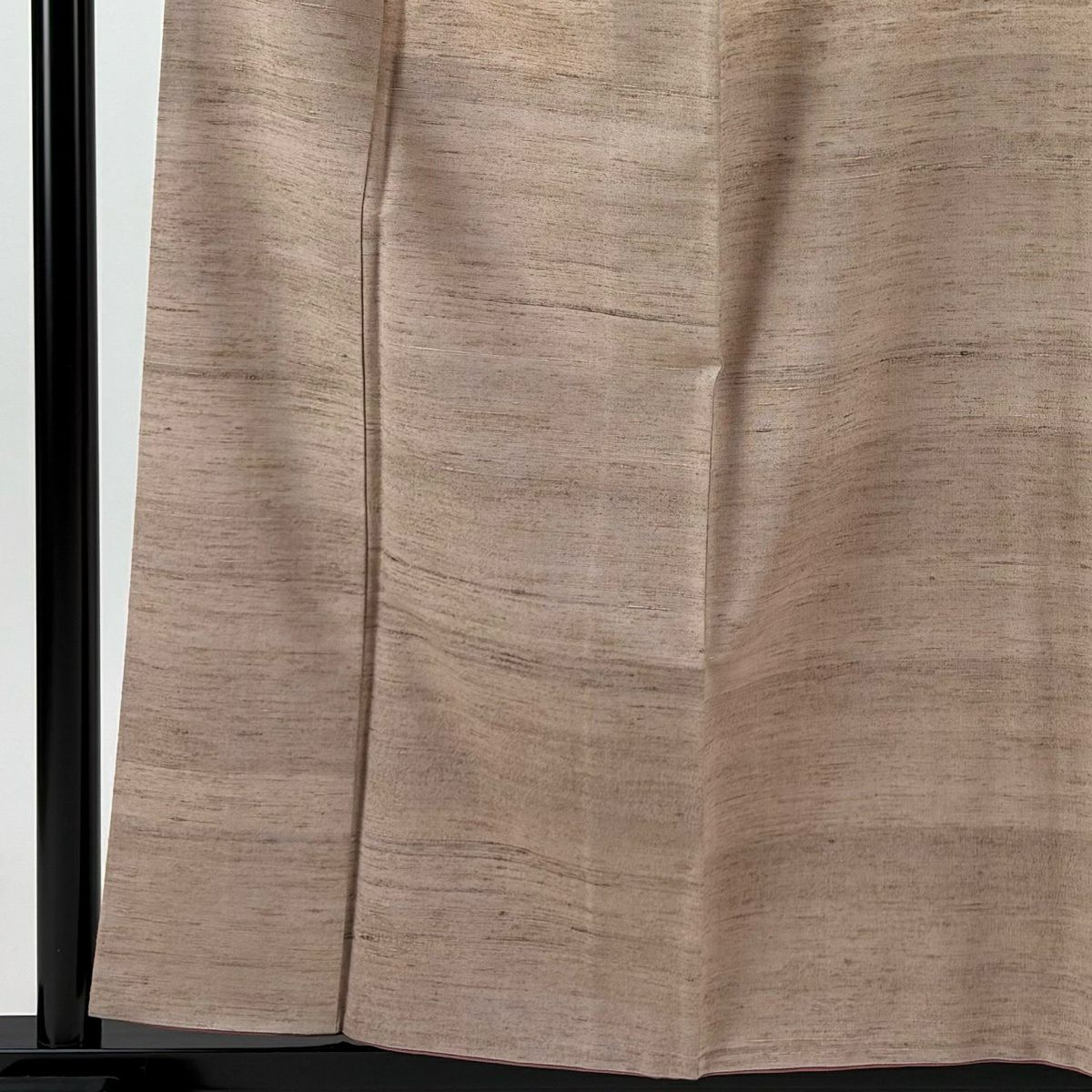 【美品】 紬織 身長158cm 袖長63.5cm S 雙層 野蠶絲 證書附帶 薄小豆 純蠶絲 逸品級