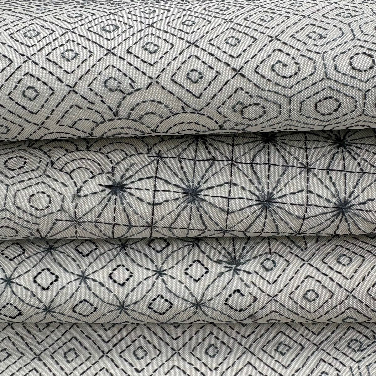袋帶 逸品級 有職紋樣 青海波 刺繡 灰白 全通 純蠶絲