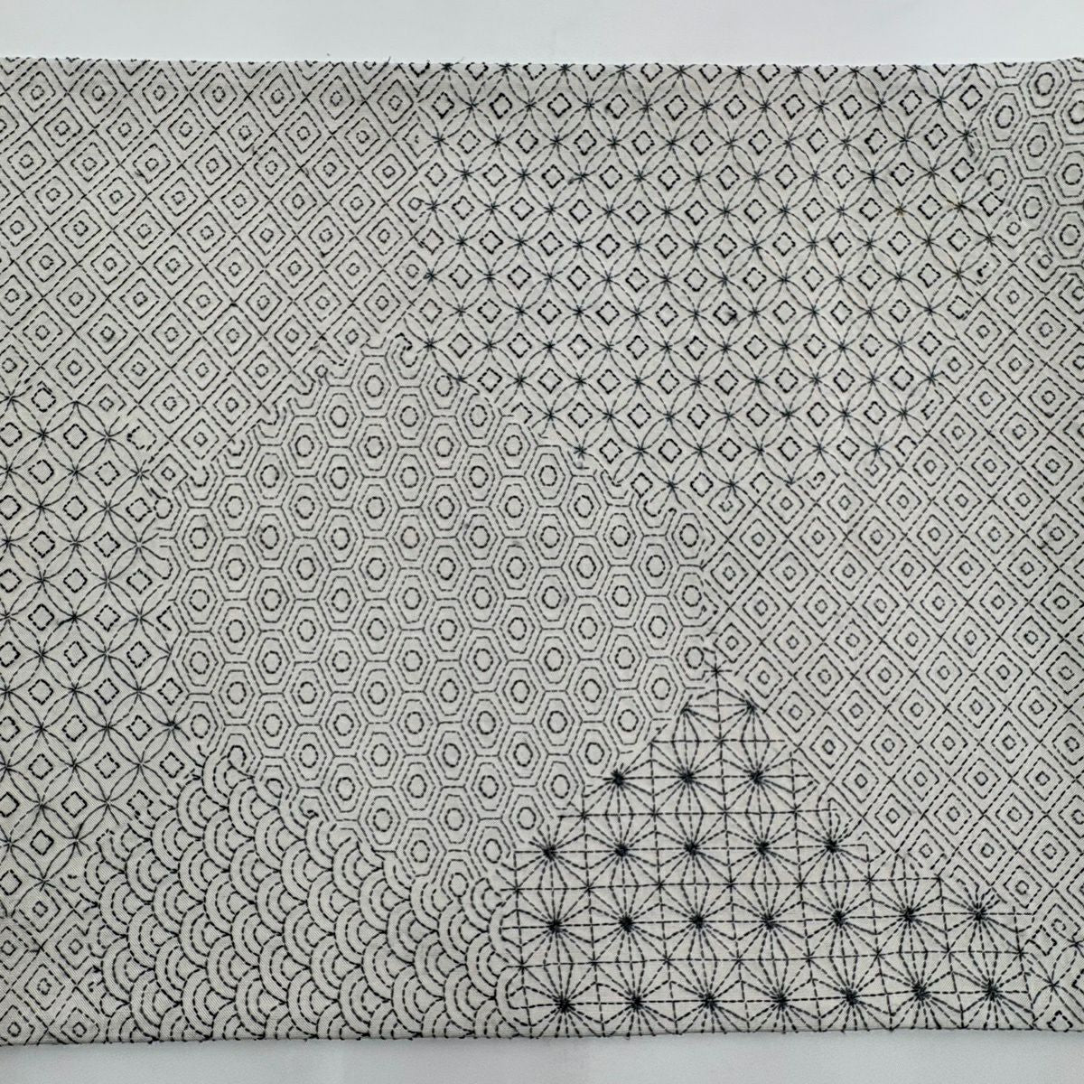 袋帶 逸品級 有職紋樣 青海波 刺繡 灰白 全通 純蠶絲