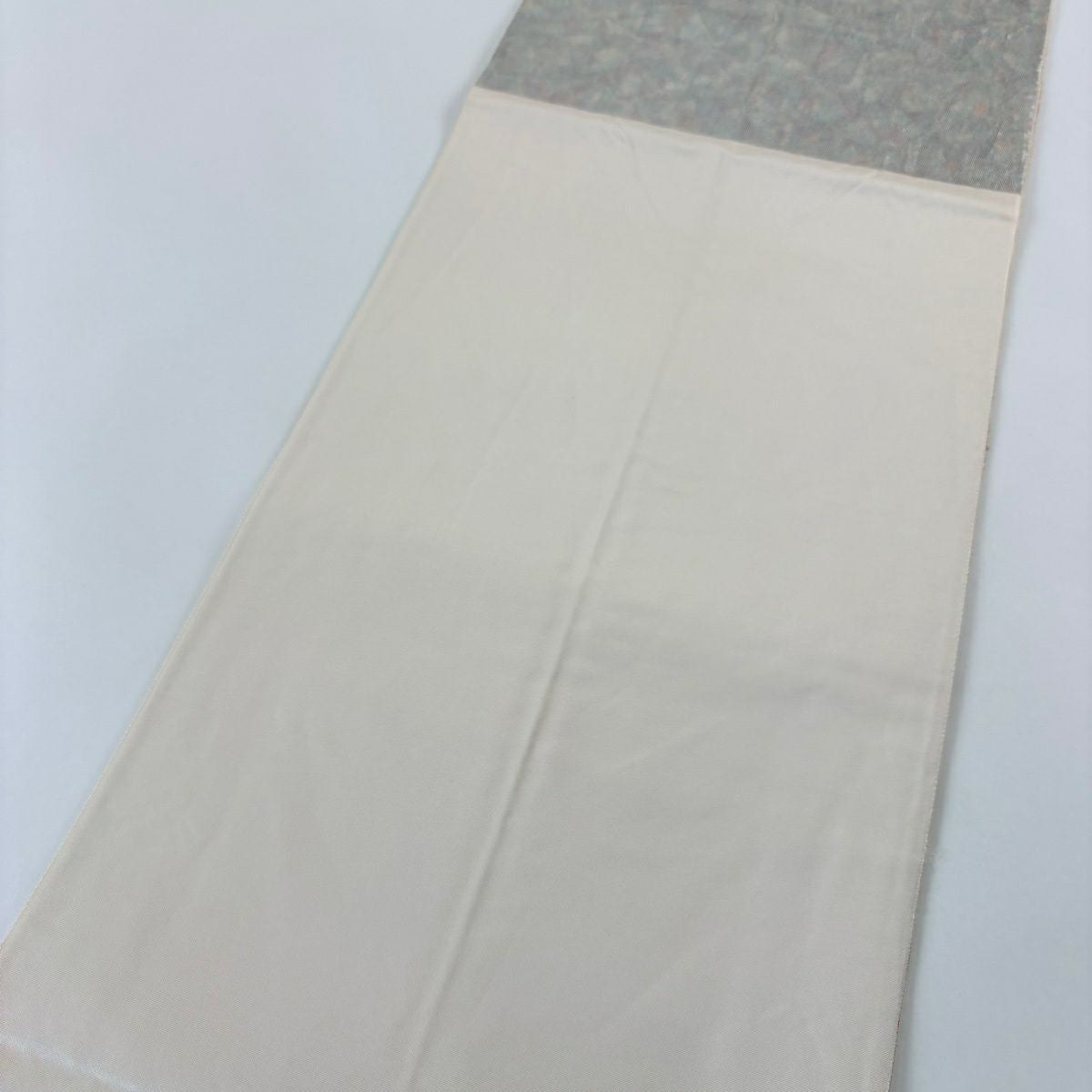 袋帶 秀品級 笠松樹 幾何學 螺鈿金金箔 銀 お太鼓圖案 純蠶絲