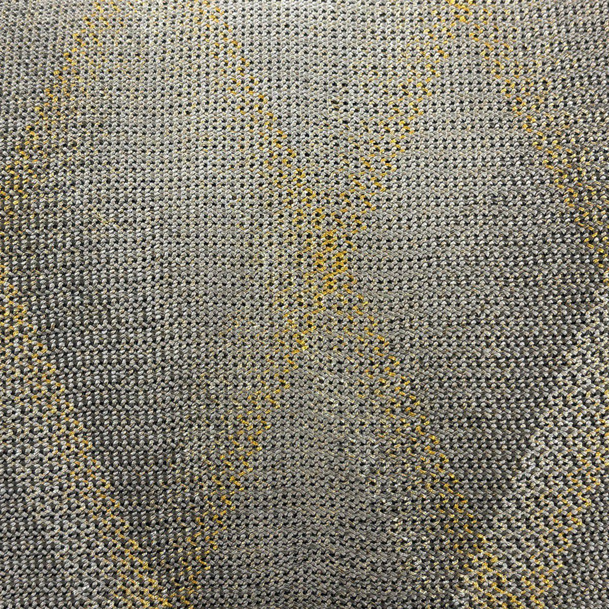 【美品】名古屋帶 秀品級 松樹葉仕立 八寸名古屋帶 幾何學 金銀彩 茶 純蠶絲