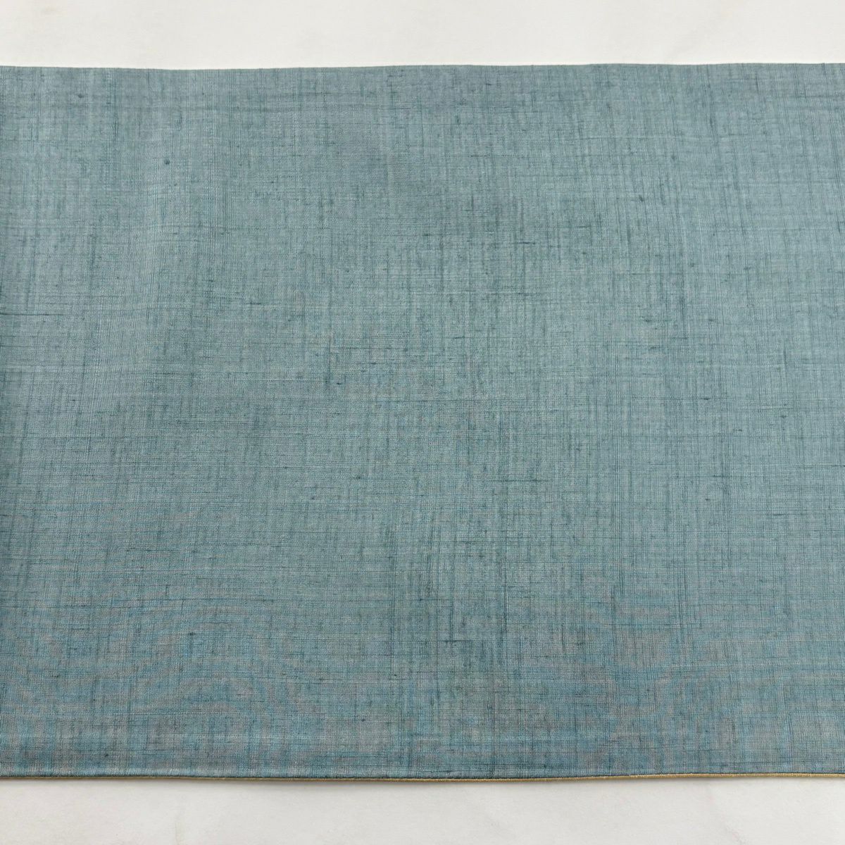 【美品】 袋帶 秀品級 紬織織 花鳥 刺繡 金彩裝飾 淺黃 お太鼓圖案 純蠶絲