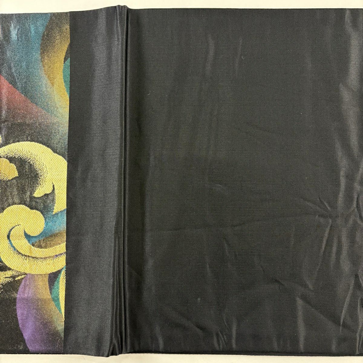 【美品】 袋帶 秀品級 西陣 一休 花唐草紋 金金箔 金絲 黑 六通 純蠶絲