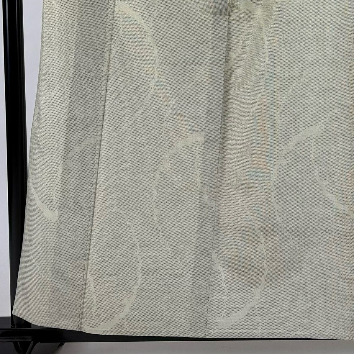 紬織 身長159.5cm 袖長63cm S 單層 雪輪 灰綠 純蠶絲 秀品級