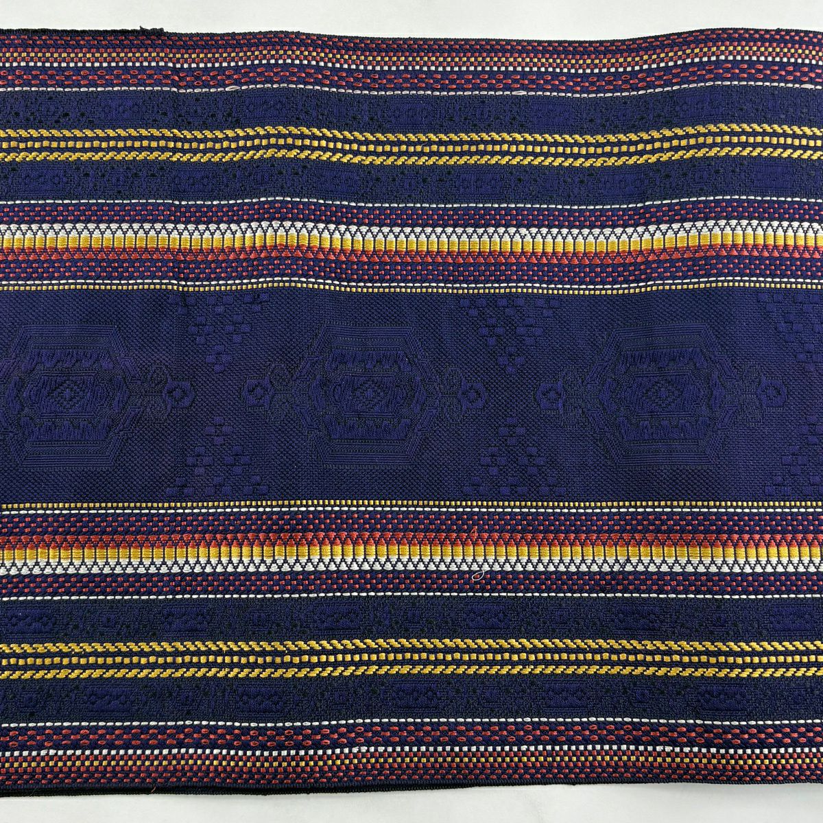 名古屋帶 秀品級 八寸名古屋帶 松樹葉仕立 雜紋 深藍 純蠶絲