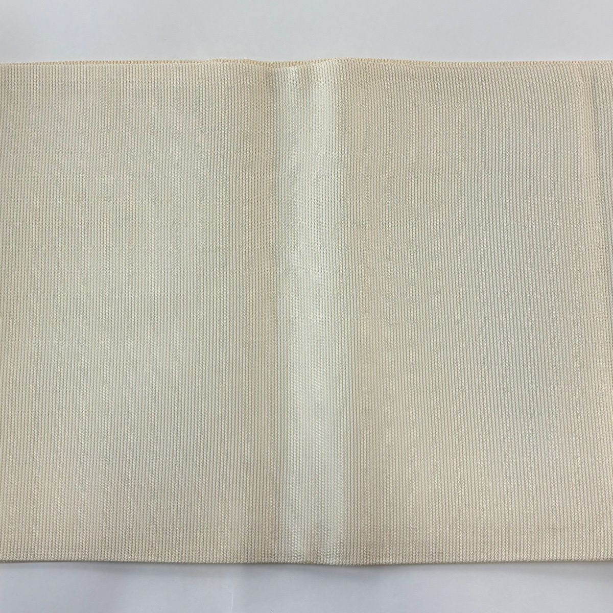袋帶 秀品級 夏帶 絽 扇子面 桔梗 金金箔 奶油 六通 純蠶絲