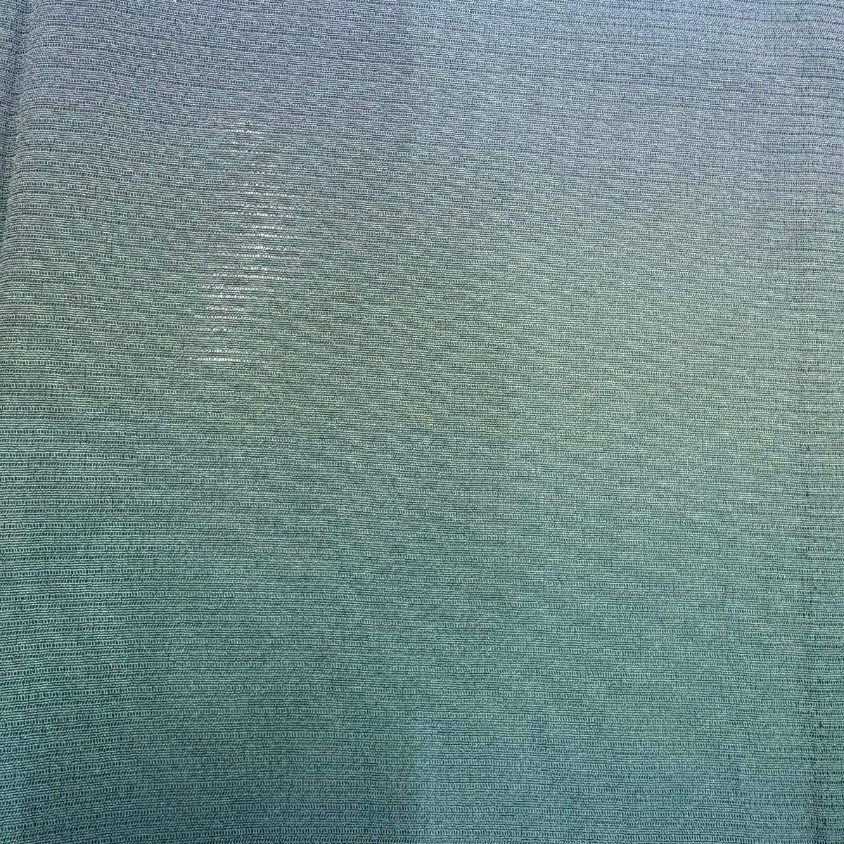 付下 身長161cm 袖長67.5cm L 薄物 絽 漸層圖案 水藍 純蠶絲 優品級