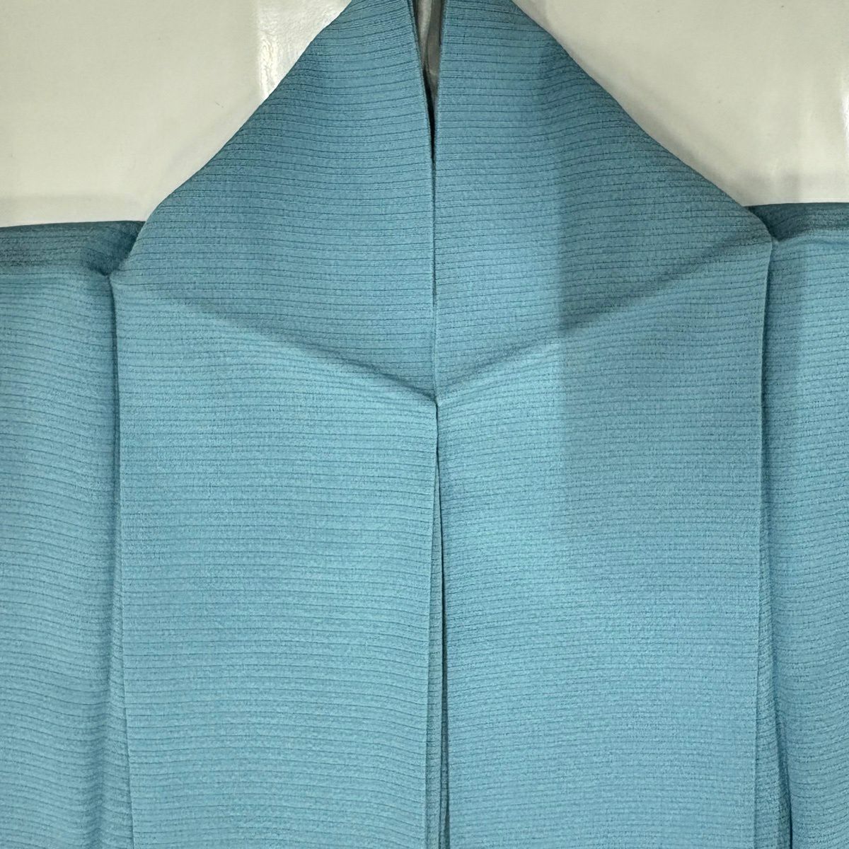 付下 身長161cm 袖長67.5cm L 薄物 絽 漸層圖案 水藍 純蠶絲 優品級