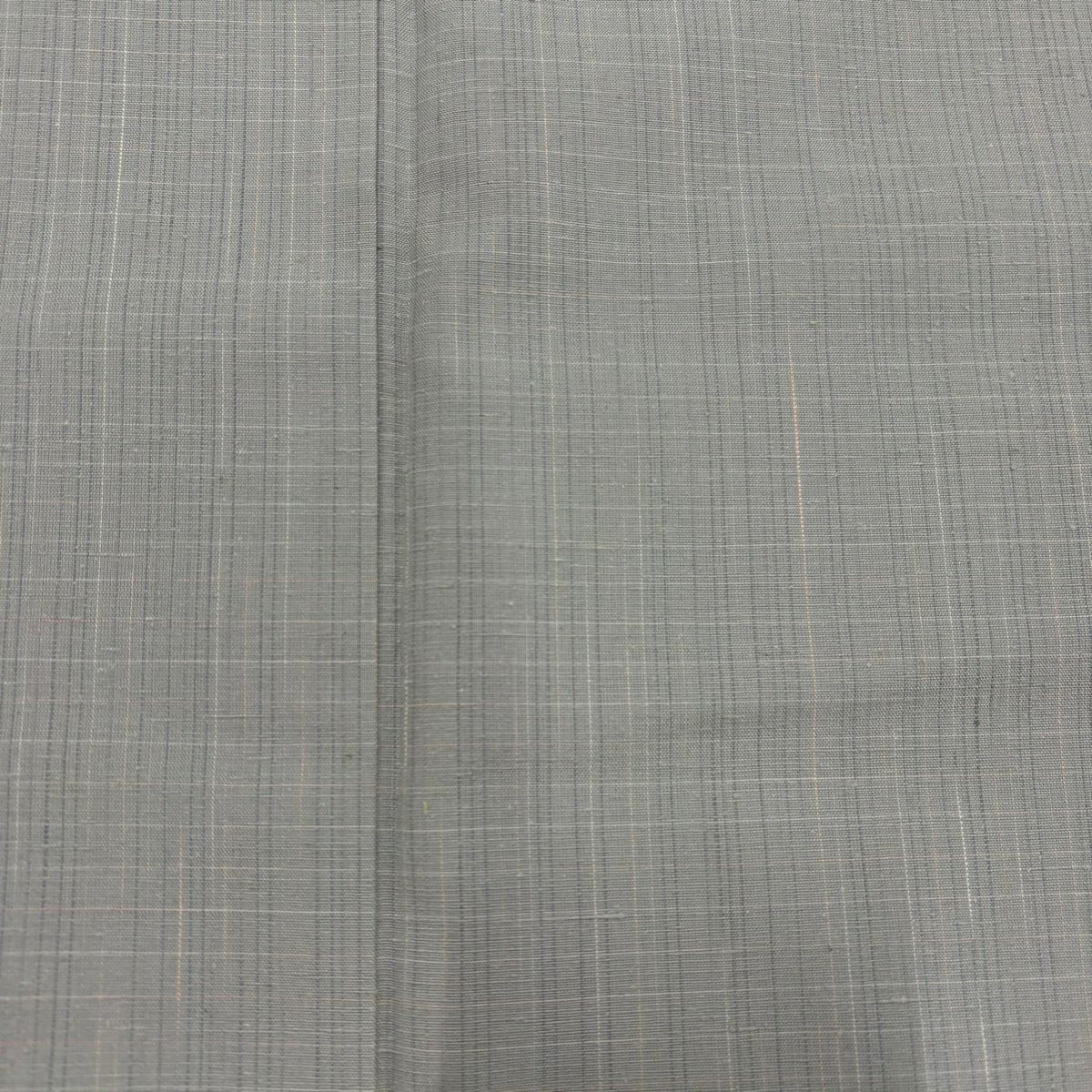 【美品】 紬織 身長150cm 袖長62cm S 雙層 縞 灰 純蠶絲 秀品級