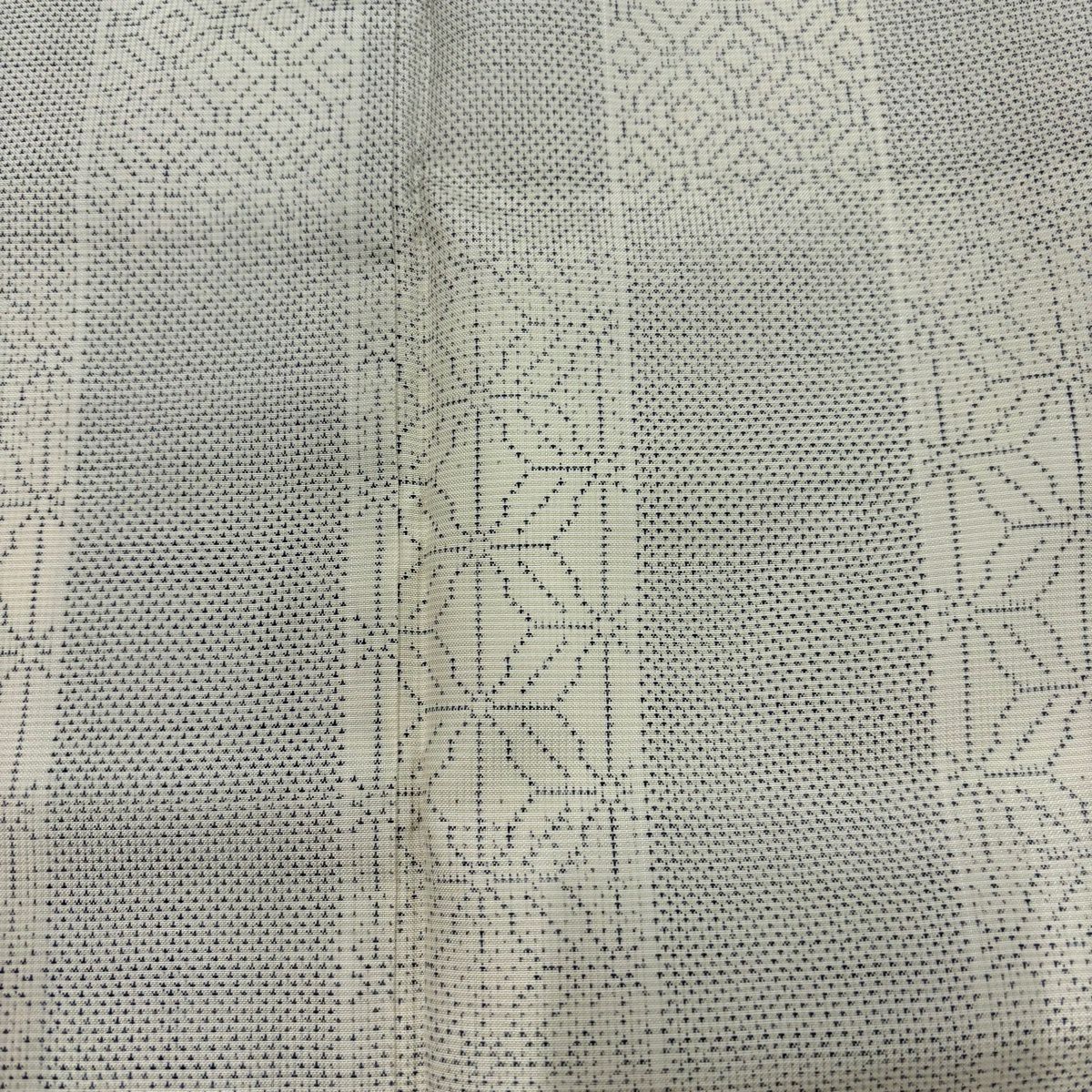 【美品】 紬織 身長151.5cm 袖長62cm S 雙層 麻葉 龜甲 米色 純蠶絲 優品級