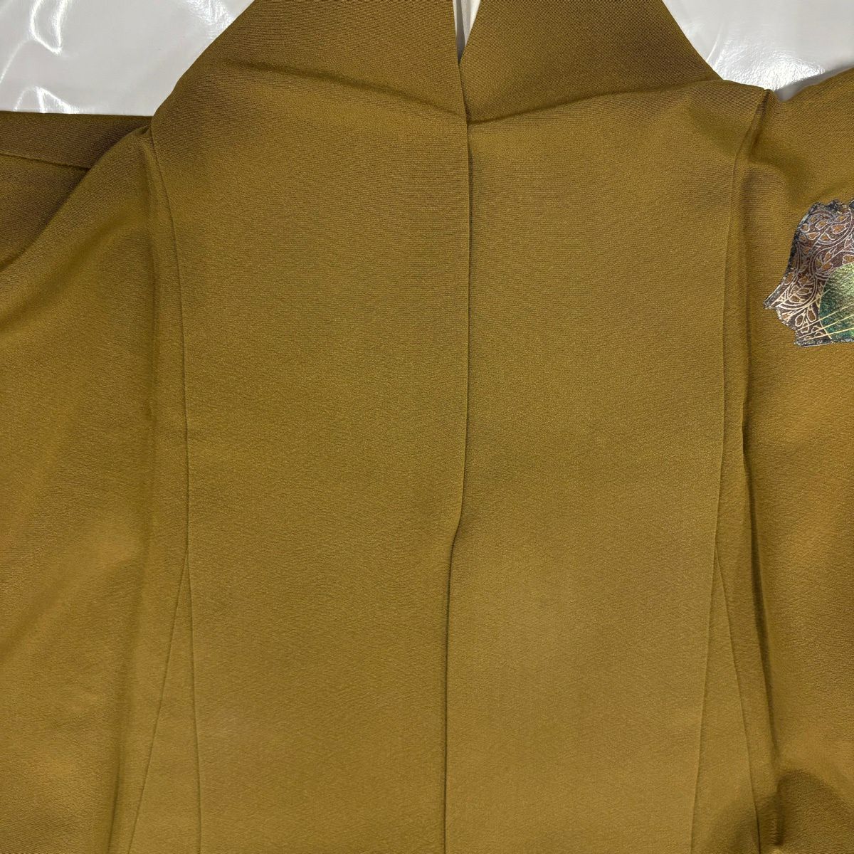 【美品】 付下 身長160cm 袖長66cm M 雙層 TOKI志すい 落款あり 琵琶 巻物 金銀彩 漸層 山吹茶 純蠶絲 秀品級