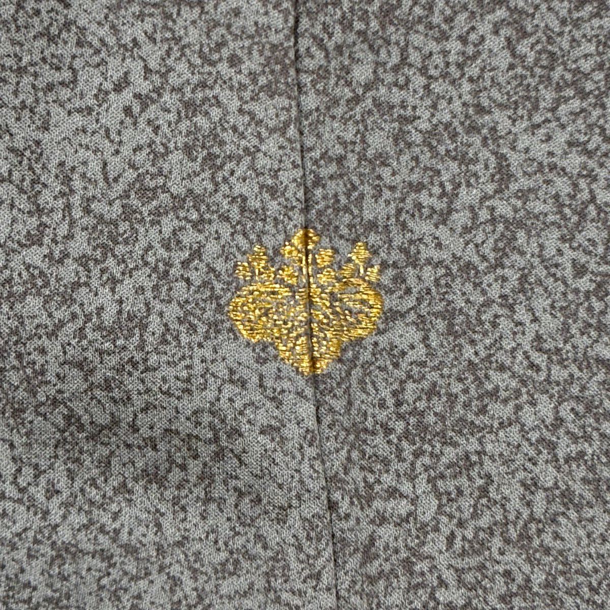 訪問服 身長155.5cm 袖長63cm S 雙層 松樹竹子梅花 菊花 金銀彩 刺繡 灰紫 純蠶絲 秀品級 一つ紋