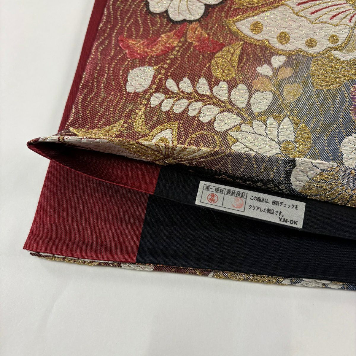 袋帶 秀品級 振袖禮服禮服用 櫻花 蝴蝶 金絲 拉麵金金箔 茶 六通 純蠶絲