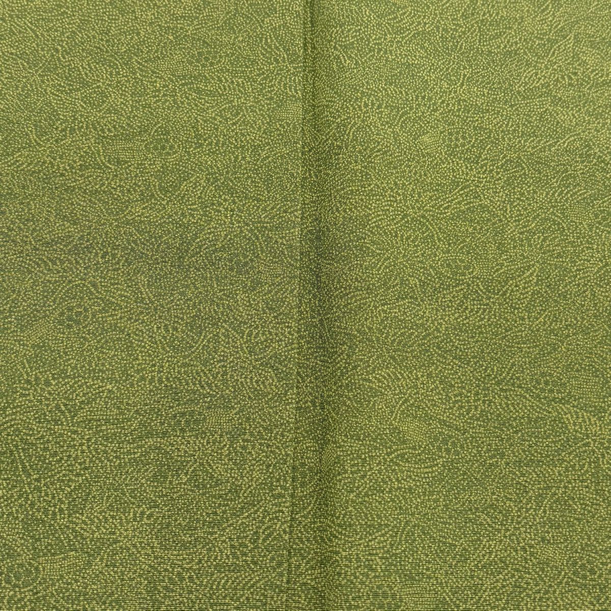 【美品】 江戶小紋 身長159.5cm 袖長61cm S 雙層 落款あり 仙鶴 蓑龜 蓬色 純蠶絲 名品級