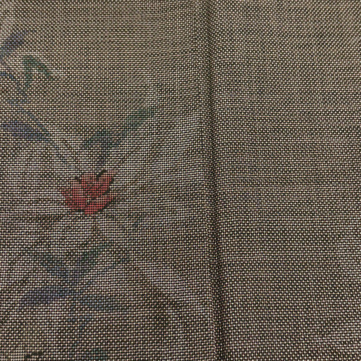大島紬織 身長156.5cm 袖長63cm S 雙層 證書附帶 草花紋 純泥染 焦茶 純蠶絲 名品級