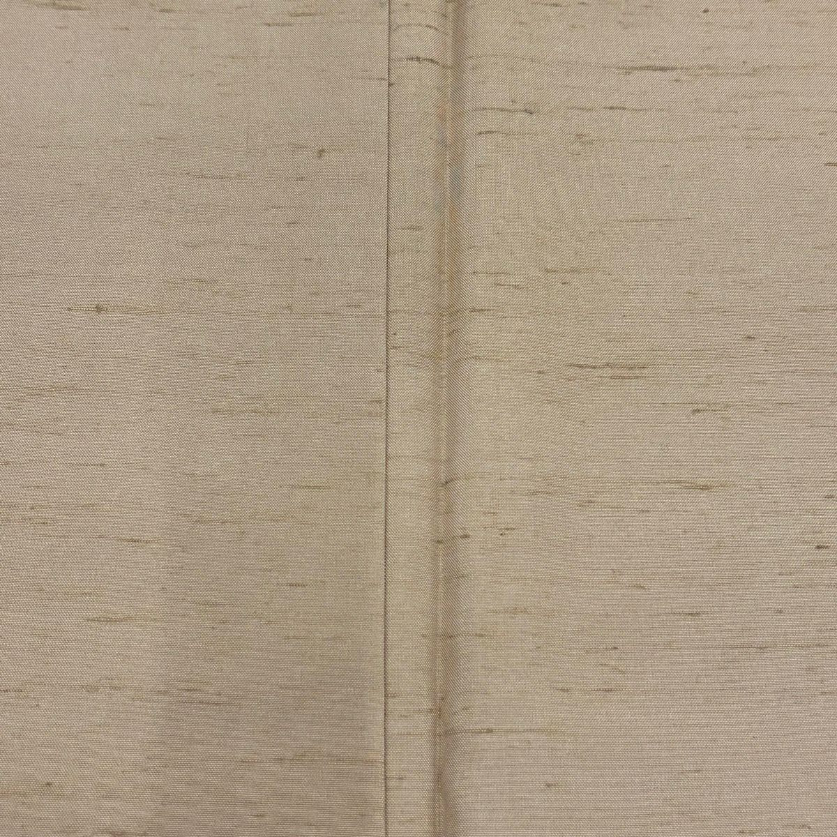 【美品】 紬織 身長150cm 袖長63cm S 雙層 落款あり 證書あり 加賀梅花染 薄茶 純蠶絲 名品級