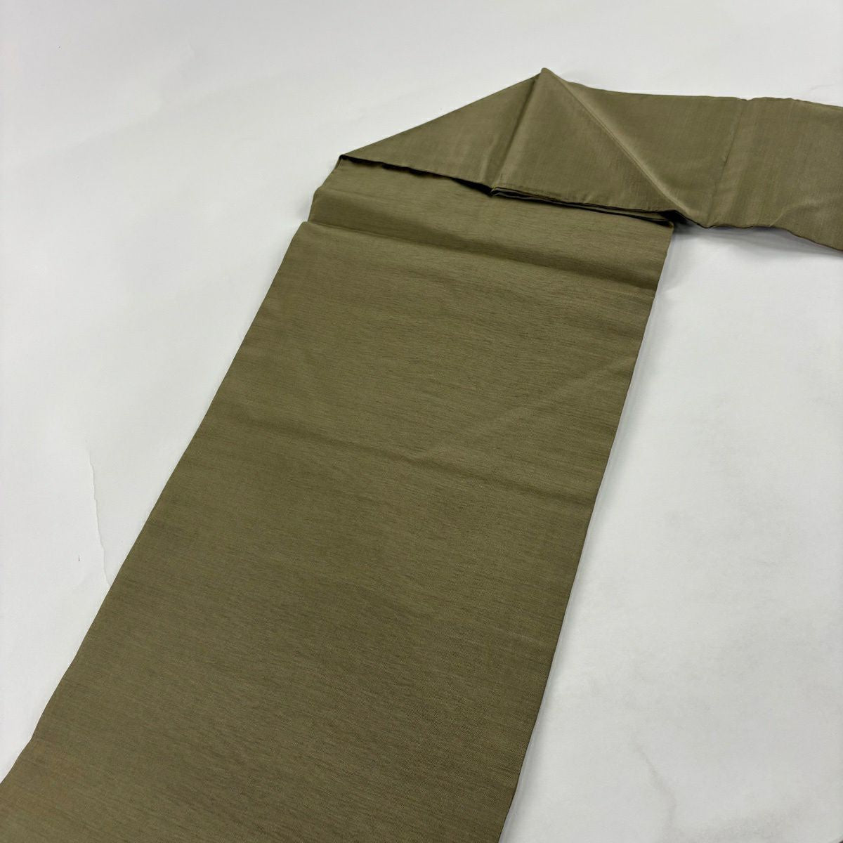 【美品】 名古屋帶 名品級 華紋 草花紋 金銀彩 茶綠 純蠶絲