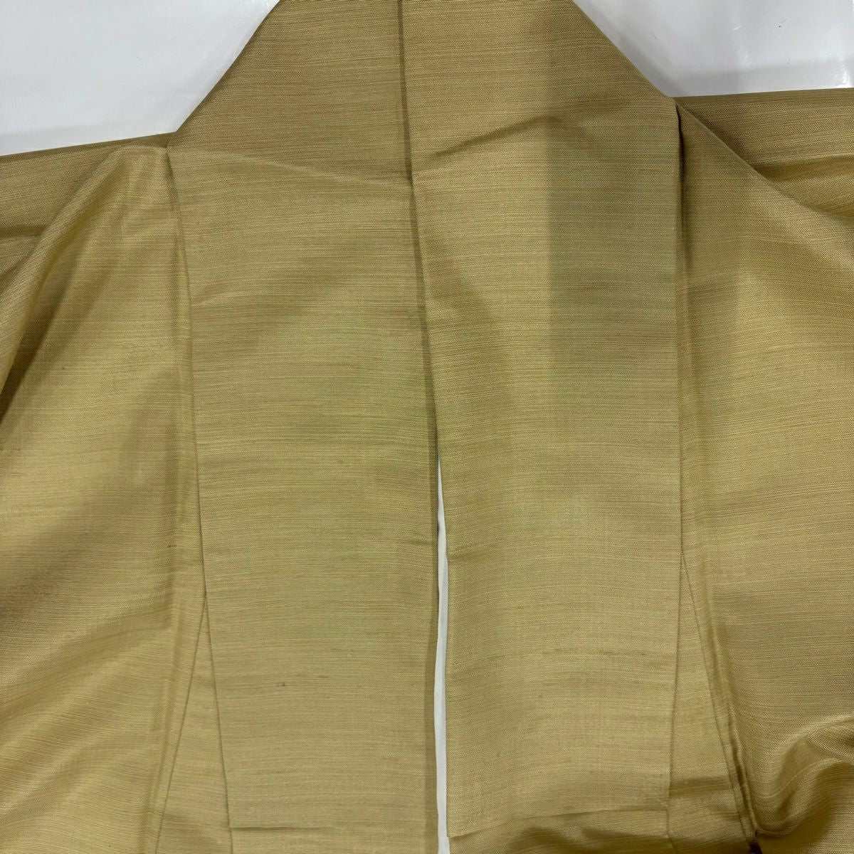 【美品】 付下 身長154.5cm 袖長62.5cm S 雙層 山並 霞 金銀彩 山吹茶 純蠶絲 名品級