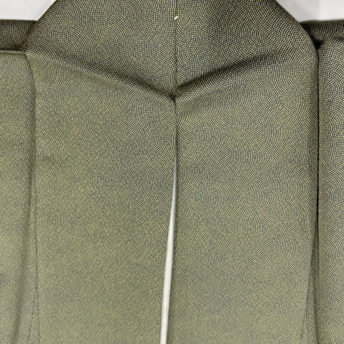 江戶小紋 身長157.5cm 袖長61cm S 雙層 鮫 灰綠 純蠶絲 名品級