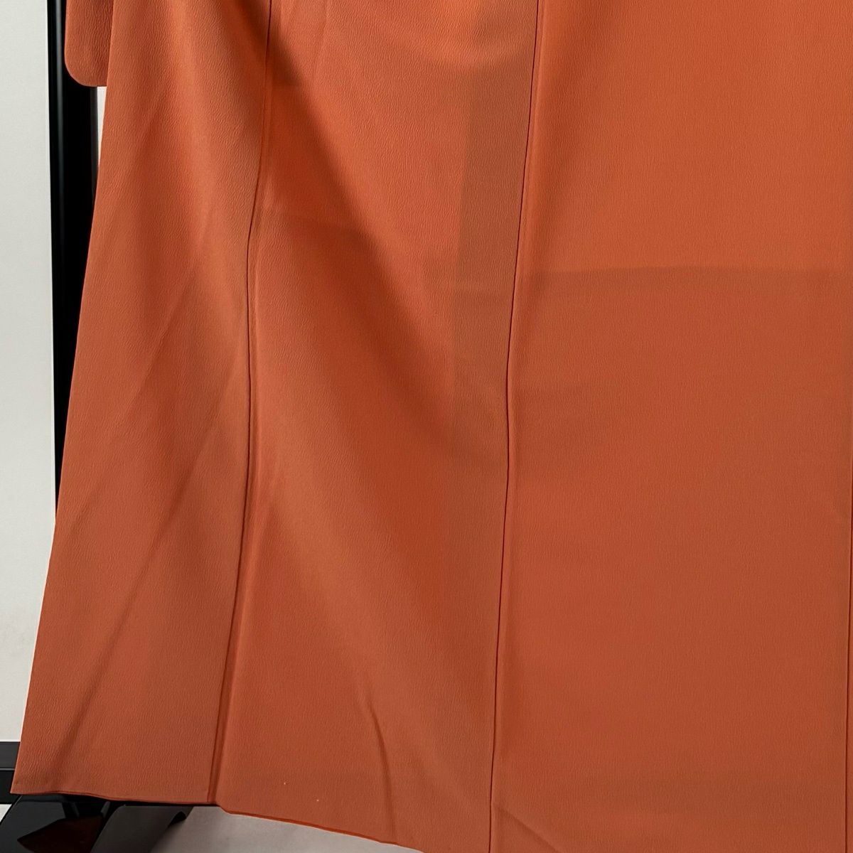 【美品】振袖禮服 身長164cm 袖長65.5cm M 雙層 橙色 純蠶絲 秀品級 一個紋