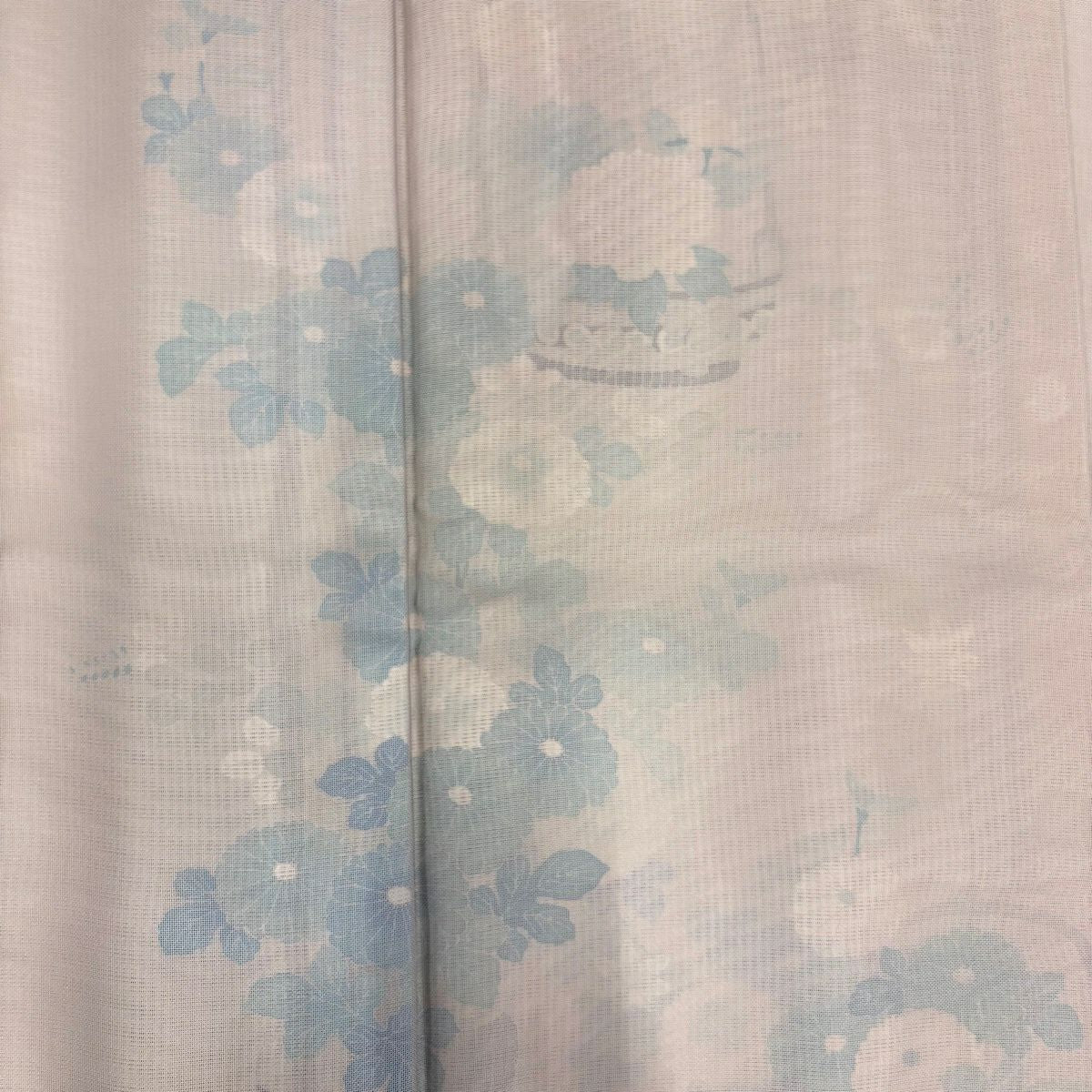 付下 身長166cm 袖長63cm S 紗絽雙層 菊花花籠 薄粉紅 純蠶絲 秀品級