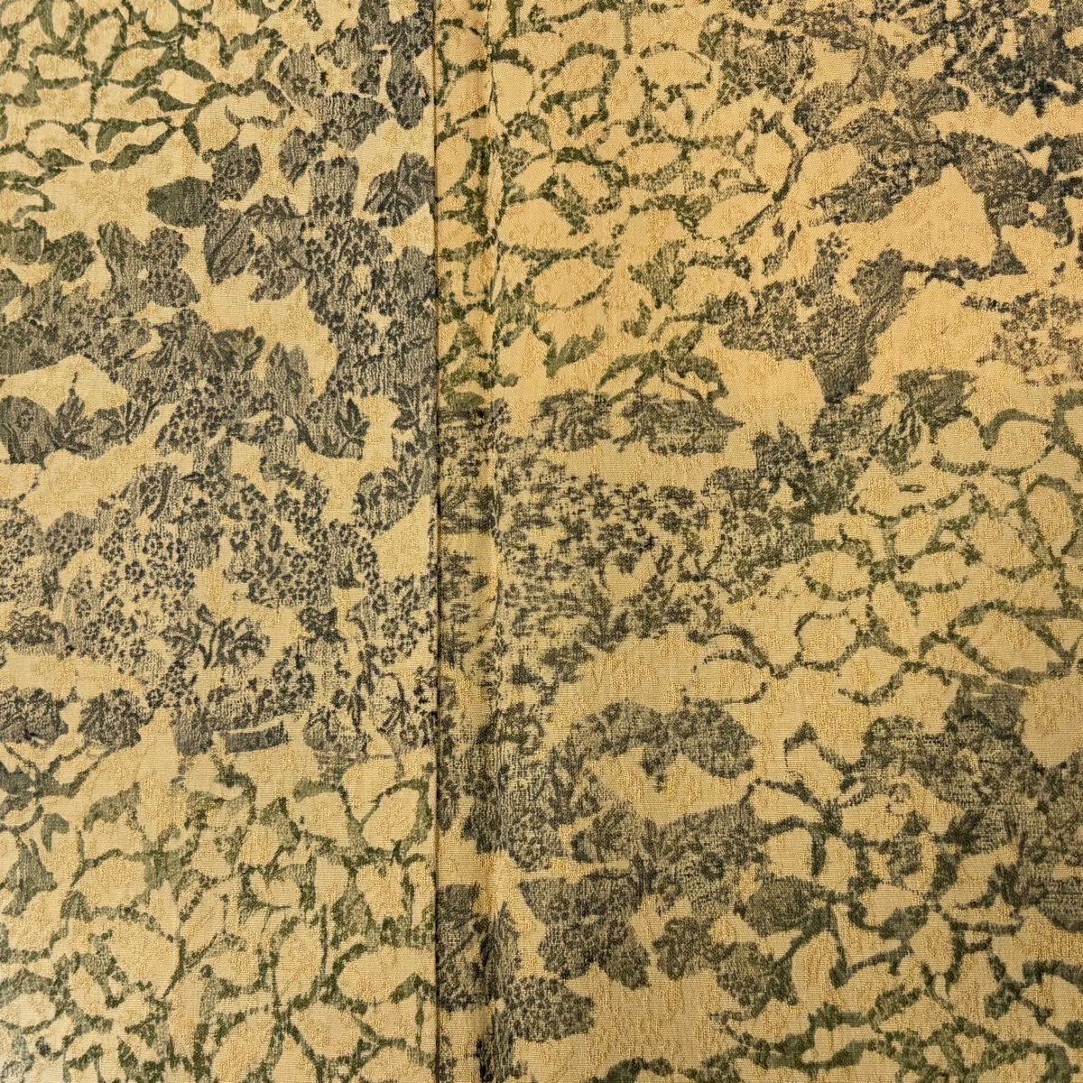 【美品】訪問服 身長164cm 袖長67cm M 雙層 草花紋紋 染分 逐漸色 漂白 純蠶絲 優品級