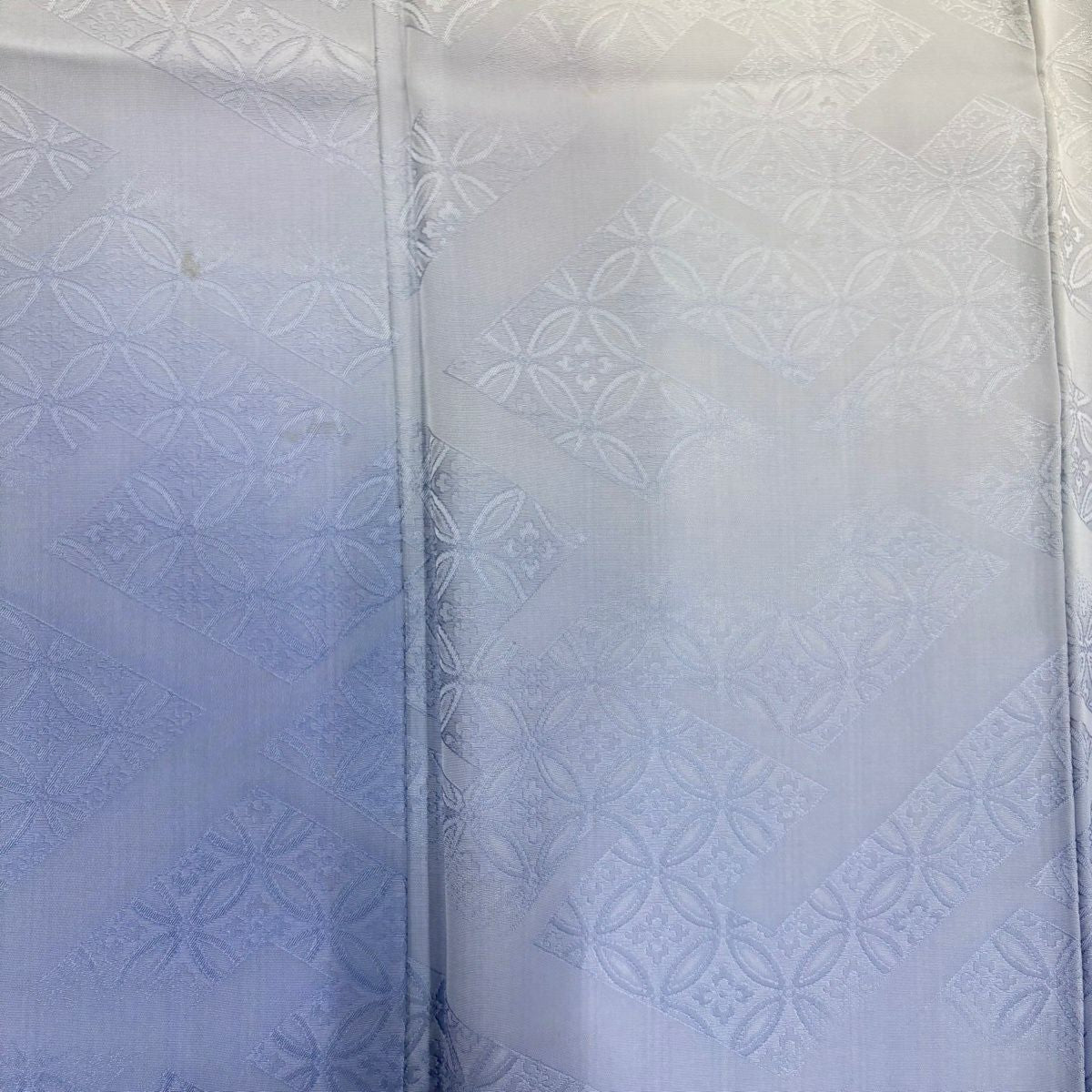 付下 身長162cm 袖長65cm M 雙層 紋理 漸變 青灰 純蠶絲 優品級 一個紋