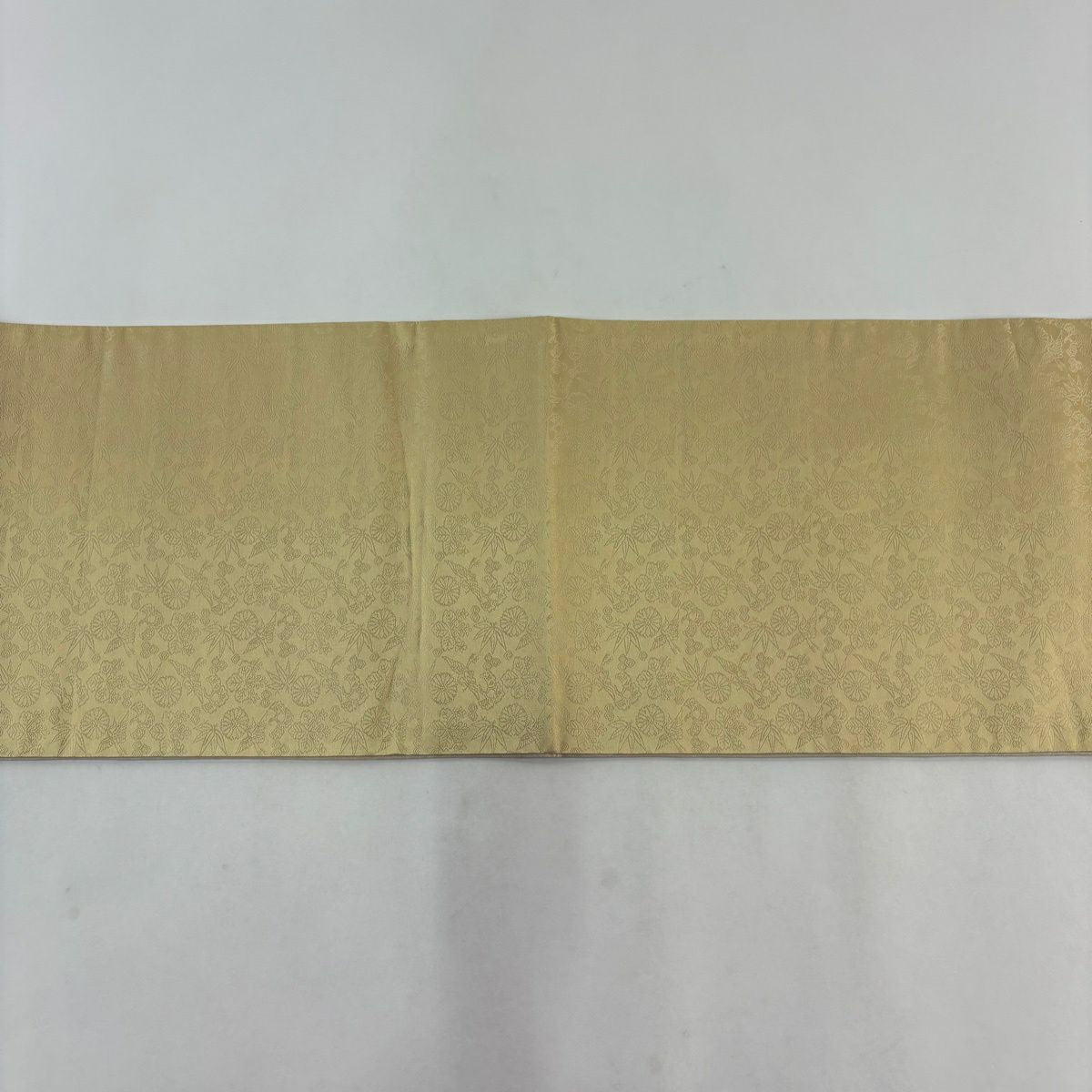【美品】 袋帶 秀品級 彩替朝顏淀小袖 唐織 金金箔 銀 六通 純蠶絲