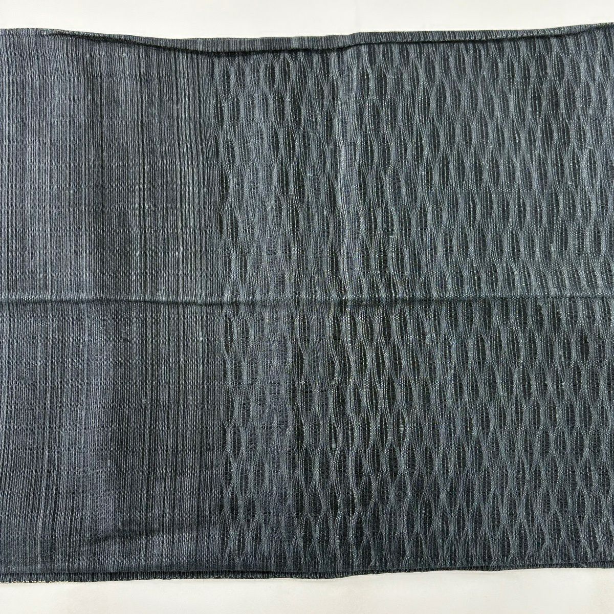 袋帶 秀品級 松樹 竹子 金銀線 墨 黑 太鼓圖案 純蠶絲