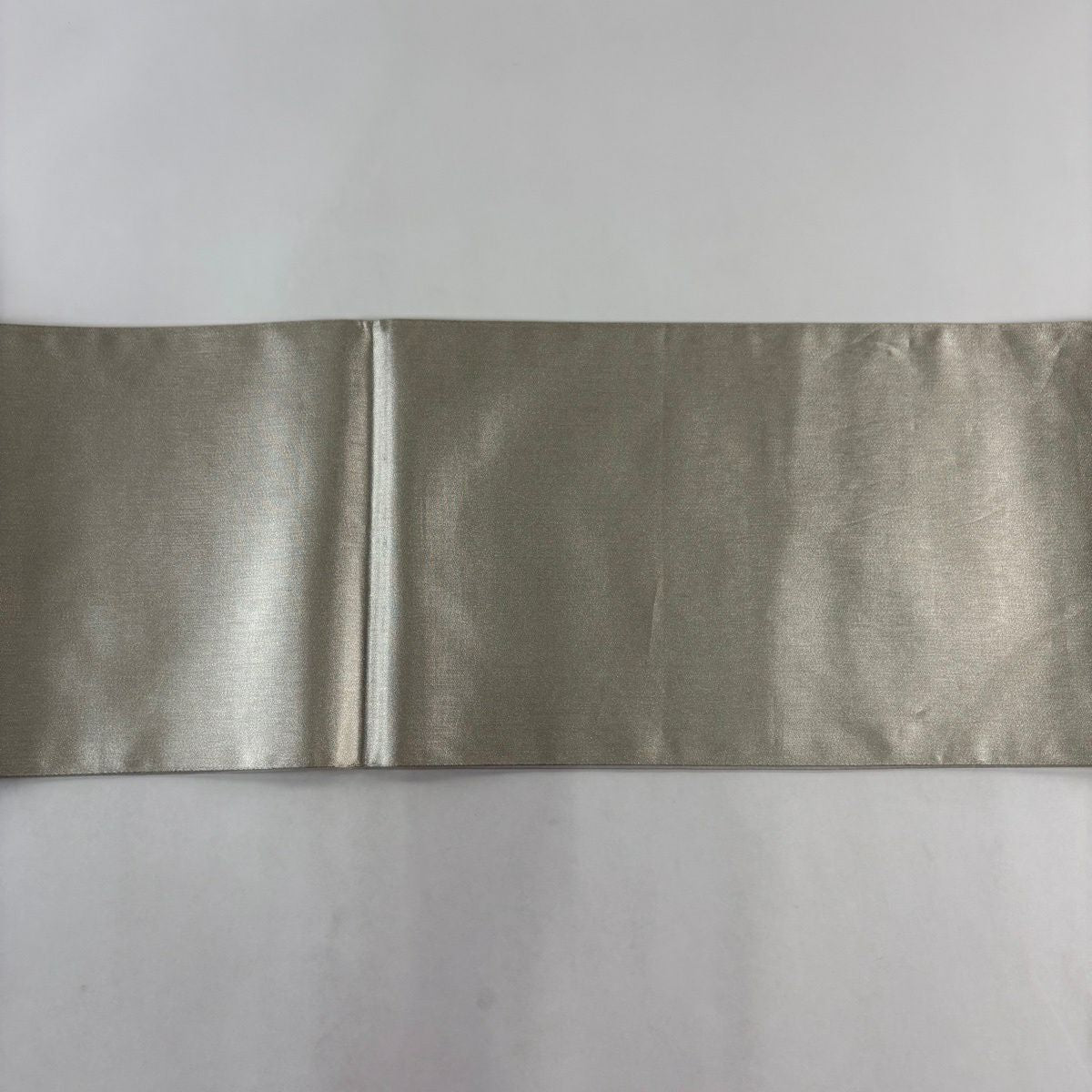 【美品】 袋帶 秀品級 華紋 花鳥 金銀絲 灰色 六通 純蠶絲