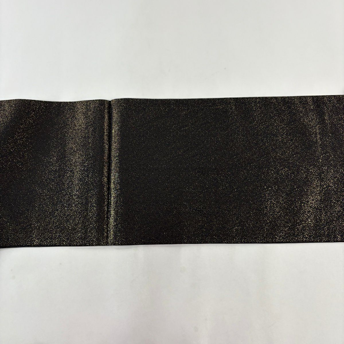 袋帶 秀品級 證書附帶 振袖禮服禮服用 櫻花 波頭 金金箔 金絲 黑色 六通 純蠶絲