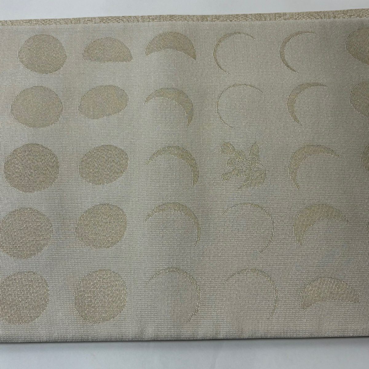 袋帶 秀品級 樱花 金絲 米色 全通 純蠶絲