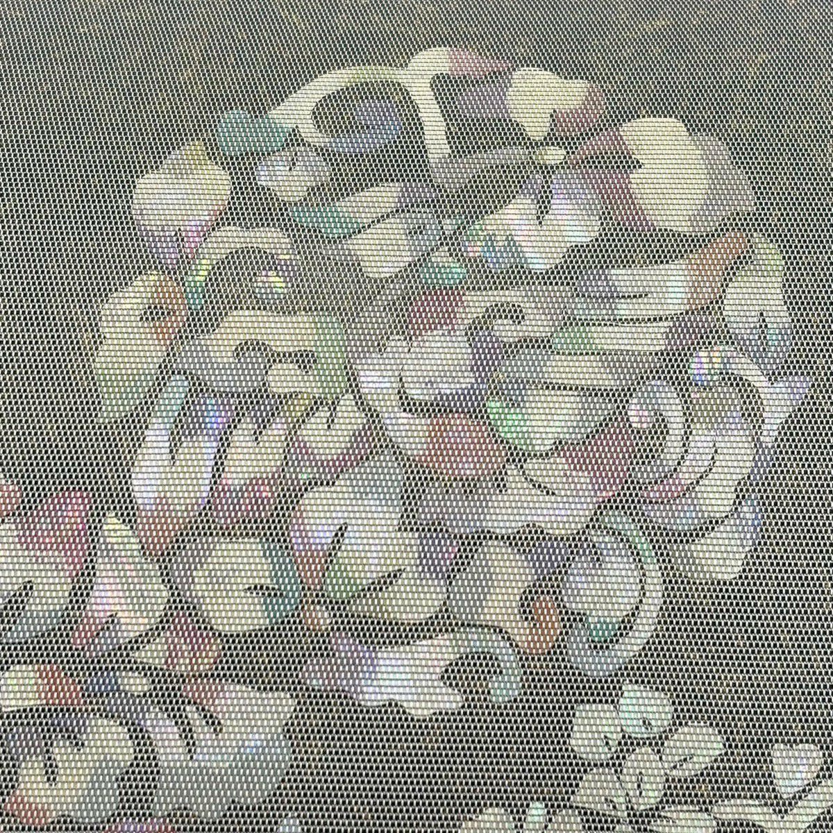【美品】 袋帶 秀品級 鳥 草花紋 螺鈿金金箔 黑灰 お太鼓圖案 純蠶絲