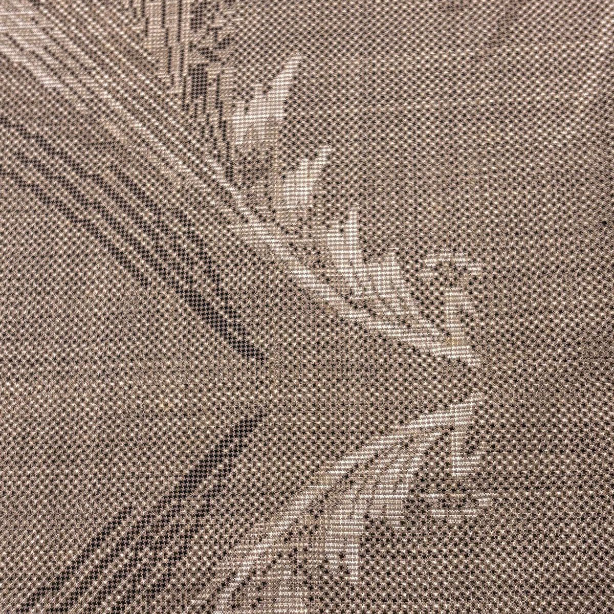 【美品】 大島紬織 身長156cm 袖長65.5cm M 雙層 證書齊全 孔雀 薄小豆 純蠶絲 優品級