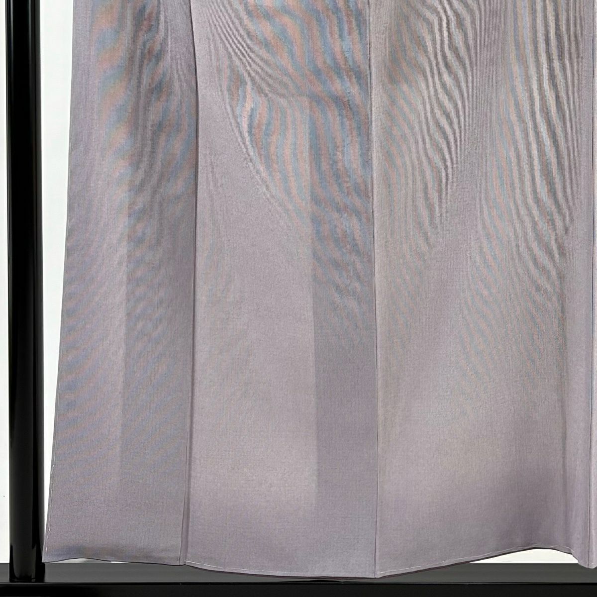 【美品】 江戶小紋 身長157cm 袖長62cm S 雙層 伊と幸 落款あり 萬筋 灰紫 純蠶絲 秀品級