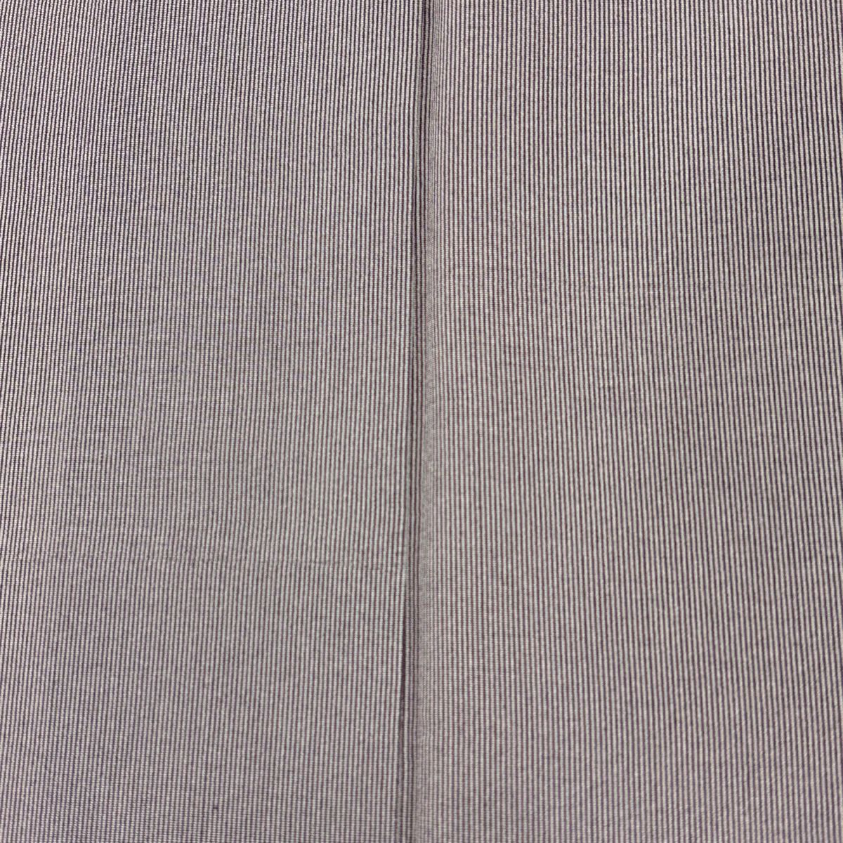 【美品】 江戶小紋 身長157cm 袖長62cm S 雙層 伊と幸 落款あり 萬筋 灰紫 純蠶絲 秀品級