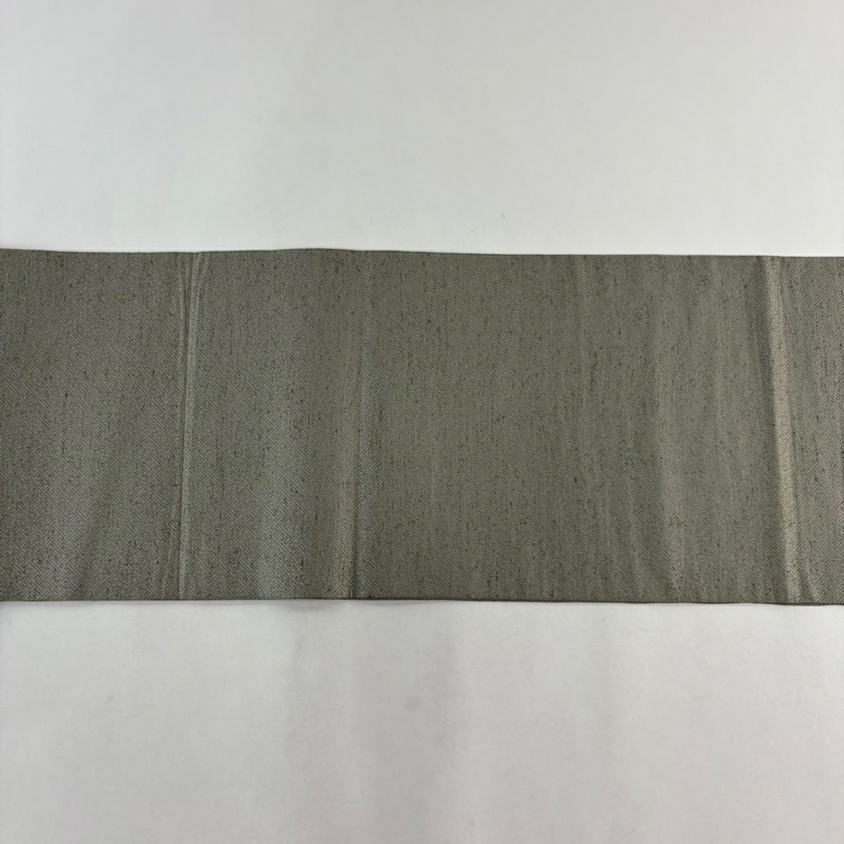 【美品】 袋帶 秀品級 竹子垣葡萄小袖裂 灰 深藍 六通 純蠶絲