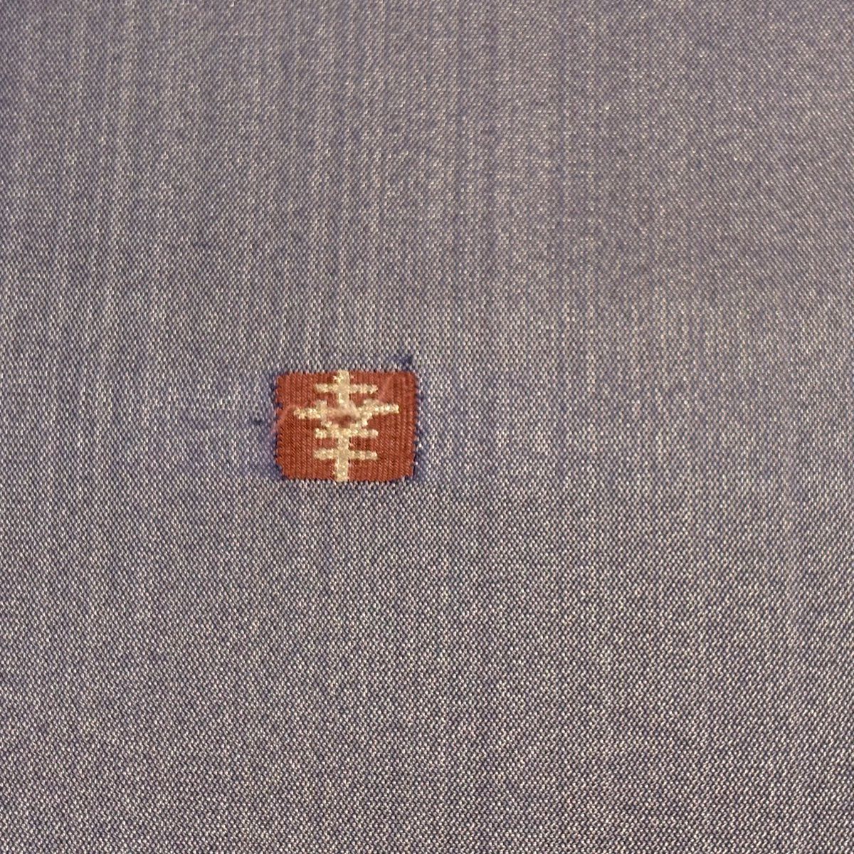 【美品】 袋帶 名品級 落款あり 家屋 網干 金絲 金銀彩 灰紫 お太鼓柄 純蠶絲