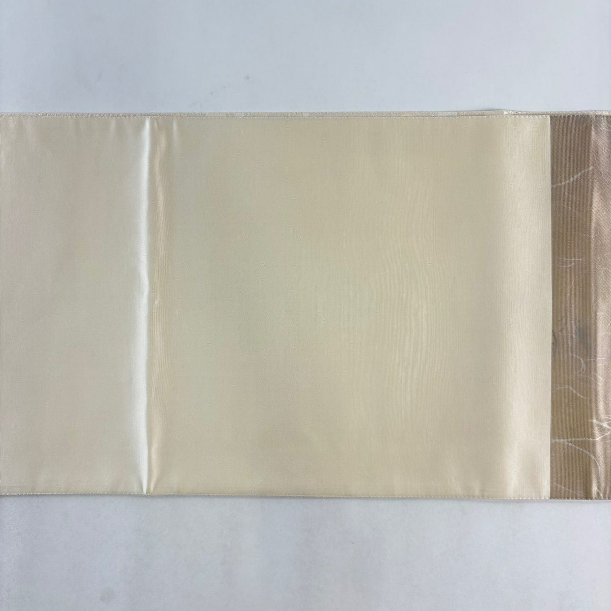 【美品】 袋帶 名品級 大和 櫻 花 龍膽金金箔 金金箔 米色 大鼓圖案 純蠶絲
