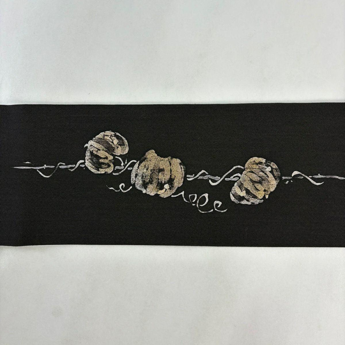【美品】 名古屋帶 名品級 鬼燈 焦茶 純蠶絲