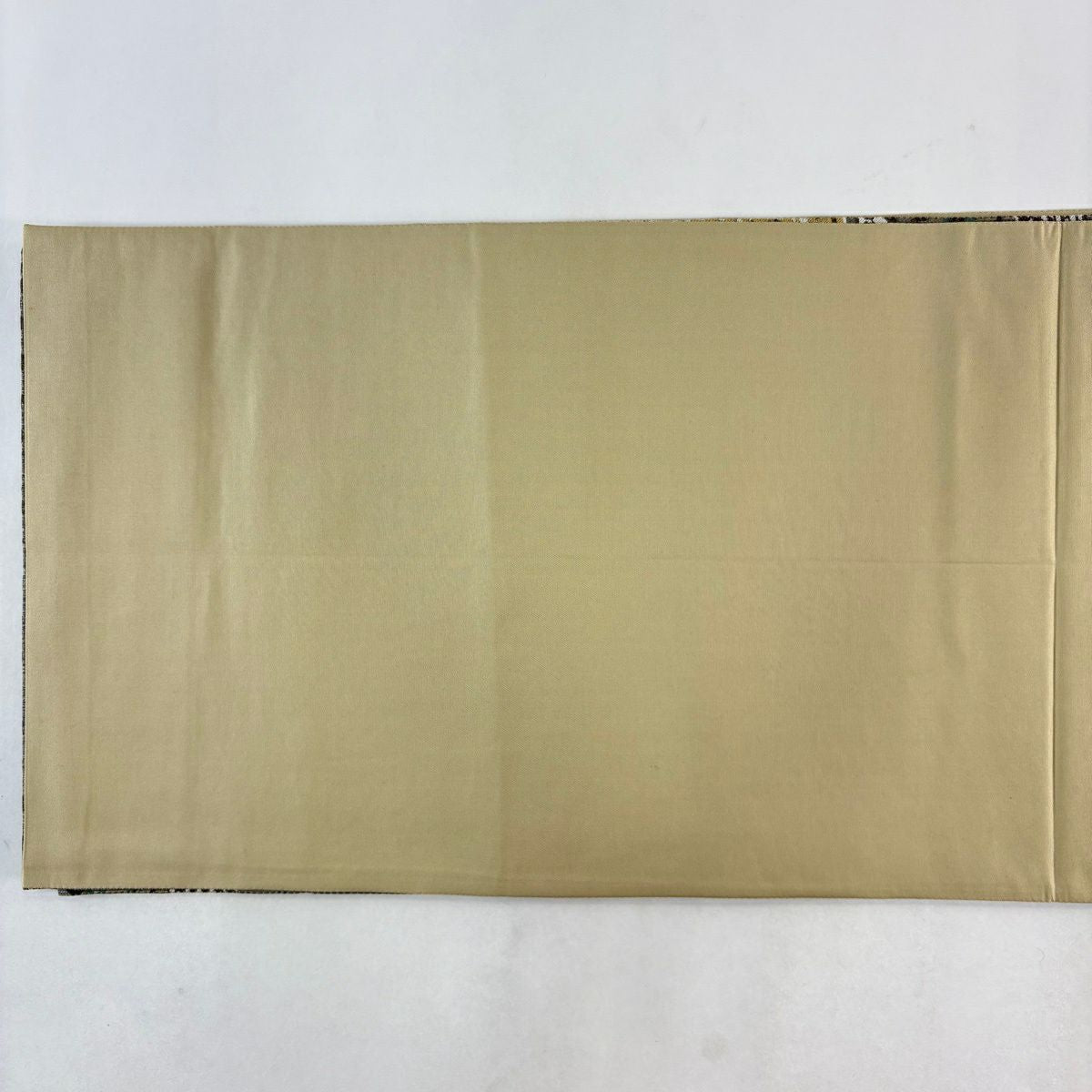 袋帶 名品級 橫段 幾何 灰茶 全通 純蠶絲