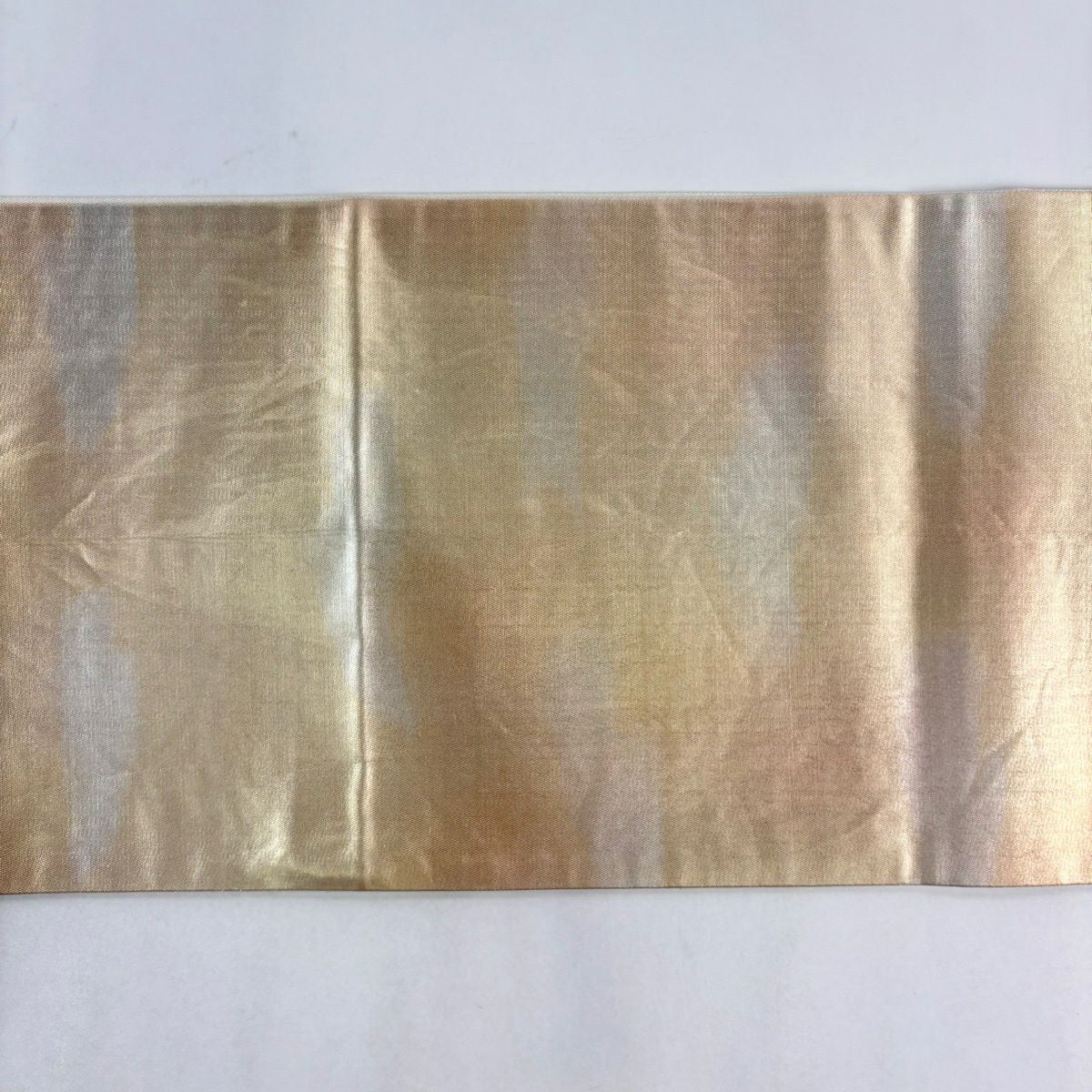 【美品】 袋帶 名品級 鏡裏文 向鳥 相良刺繡 金金箔 金色 大鼓圖案 純蠶絲