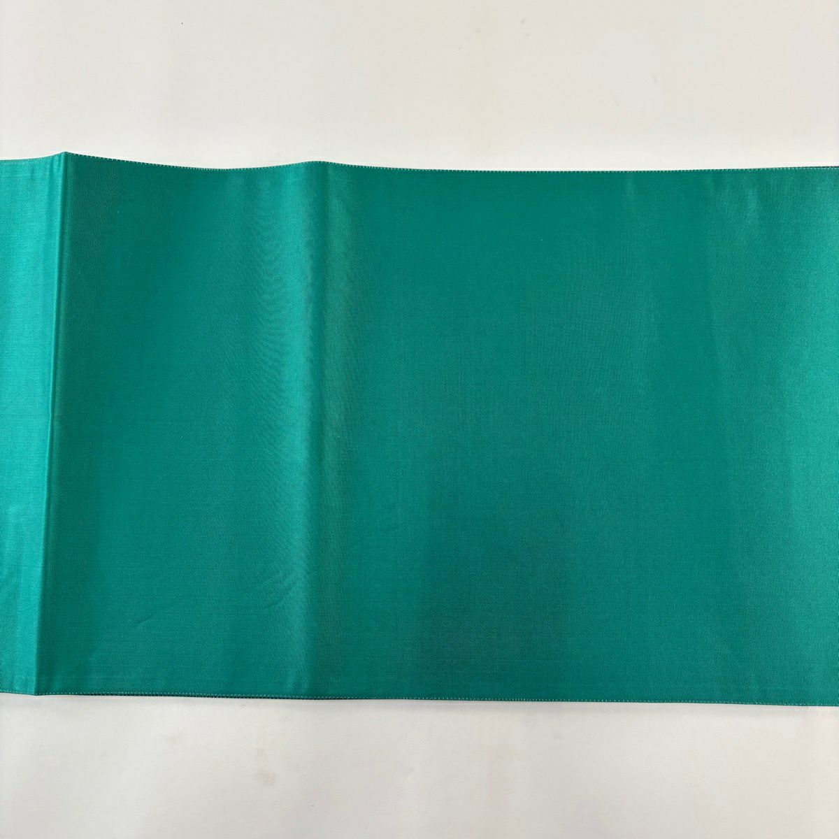 【美品】 袋帶 名品級 關西仕立 幾何學圖案 金金箔 青綠 六通 純蠶絲